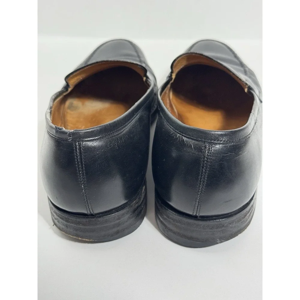 Vass Herrenschuhe Budapest Men's Size 41/US 8 Black Leather Penny Loafers